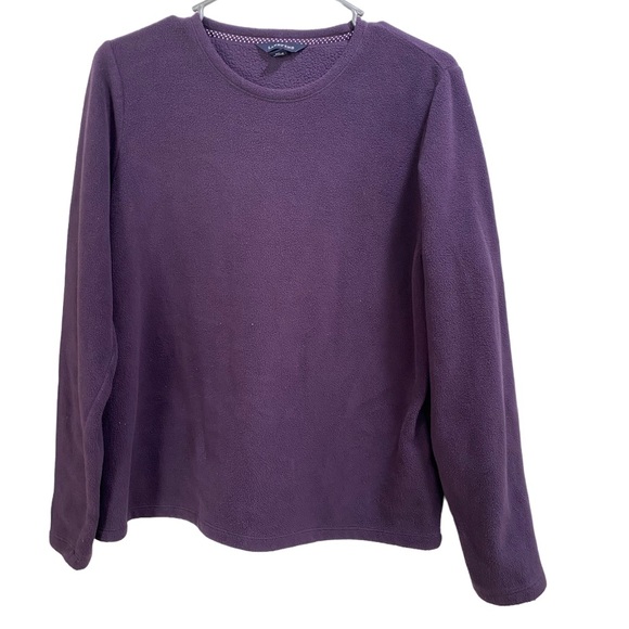 Lands’ End Purple Fleece size M/P 10-12 - Picture 1 of 4